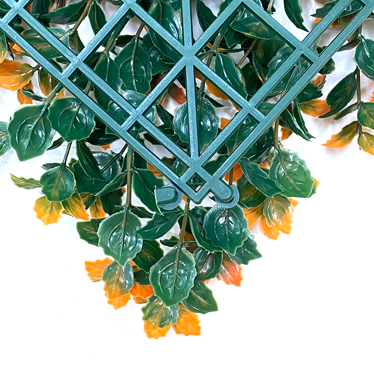 Orange Artificial Wall Foliage For Outdoor Fence