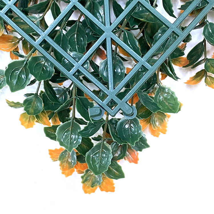 Orange Artificial Wall Foliage For Outdoor Fence