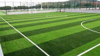 Olive Green 50MM Diamond Football Grass For Playground
