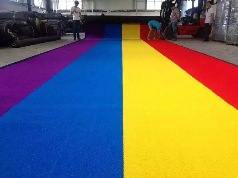 Pattern Design Customized LOGO Colorful Artificial Grass For Landscaping Decoration