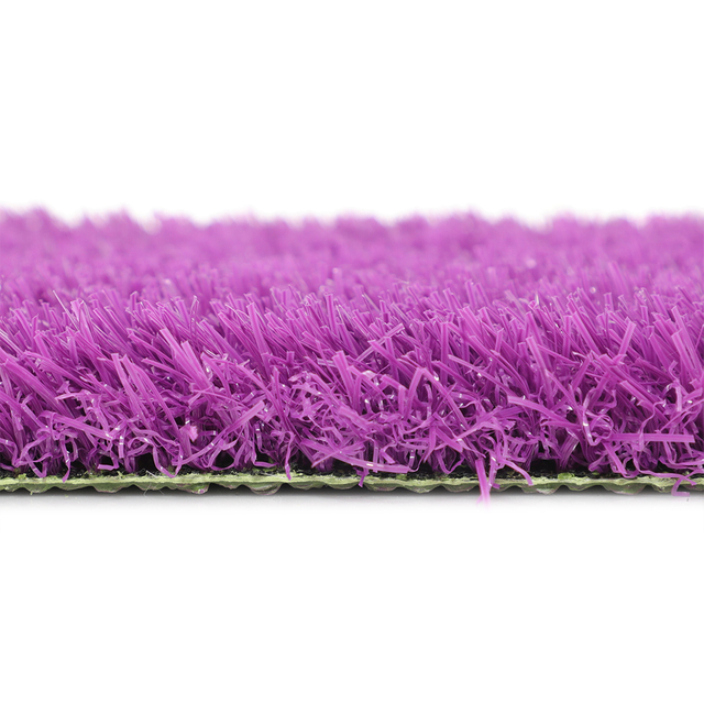 Purple PE+PP Diamond Shape Landscape Grass for Kindergarten