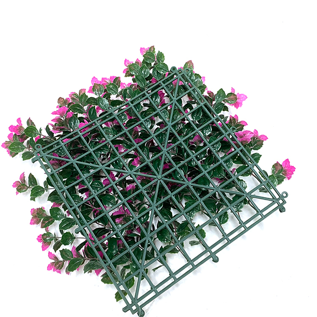 Purple Color Anti-UV High Quality Artificial Boxwood Green for Artificial Hedge