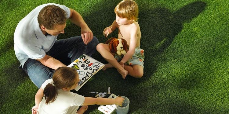 4 Color EU Standard Natural Looking Artificial Grass For Landscaping Decoration