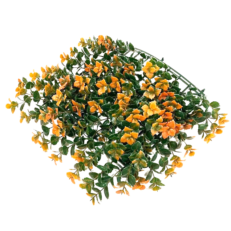 Custom Organge Plastic Artificial Vertical Garden for Wall Greening 