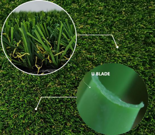 Plastic Light Green Eco-friendly Artificial Grass Yarn for Shade
