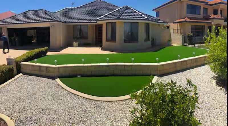 Four Tones Artificial Turf Grass For Backyard Landscaping Decor