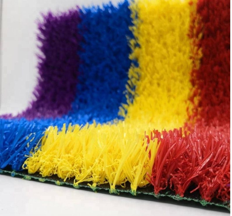 Four Color Artificial Turf For Runway Installation