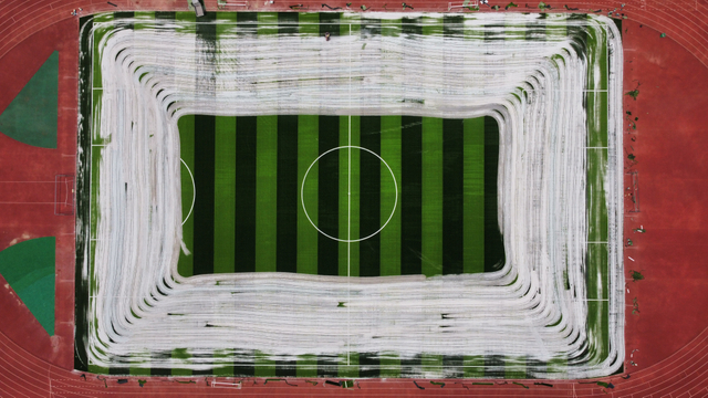 50mm Mixed Color Non-harmful Synthetic Football Grass for Soccer Field