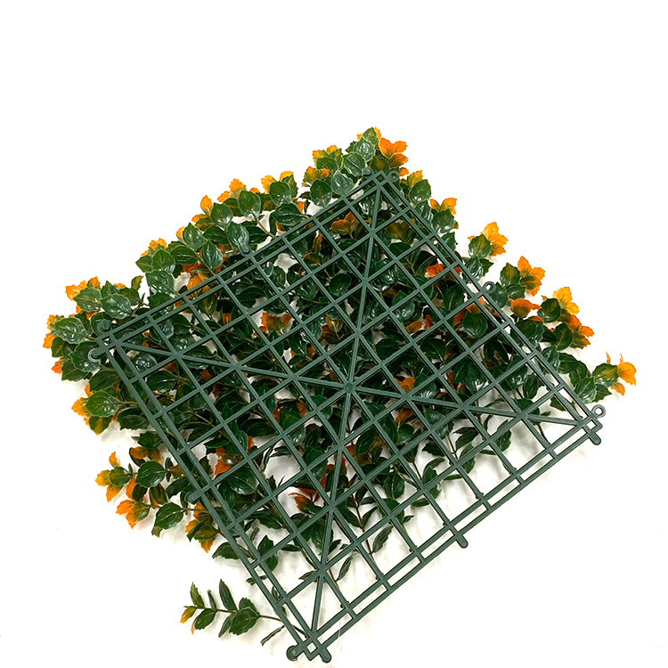 Orange Artificial Wall Foliage For Outdoor Fence