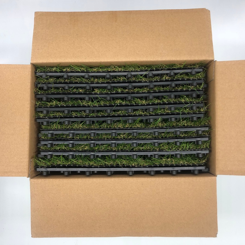 Interlocking Easy Installation Waterproof Artificial Grass Tile For Pet Carpet