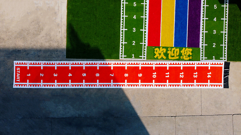Red Color Artificial Turf For Golf Putting Green