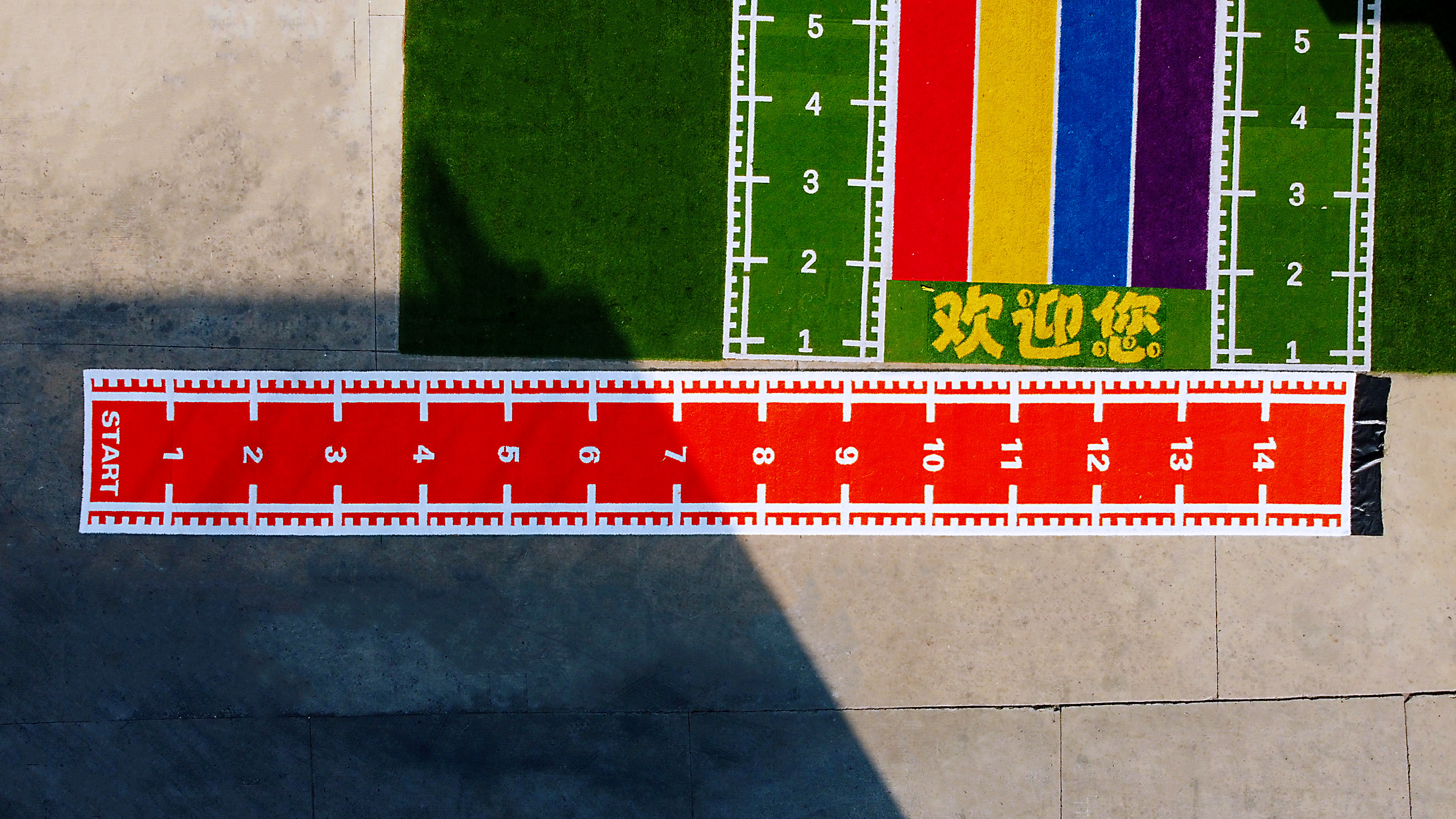 Red Color Artificial Turf For Golf Putting Green