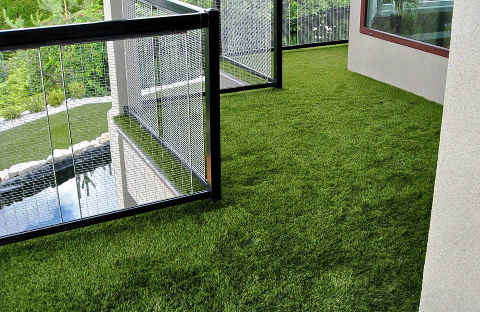 Tender Green PE+PP Native Landscape For Grass Playground 